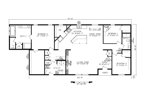 The Harbor Town | 3 bedroom, 2 bathroom, 2085 sqft home. Built by Cavco - Nappanee in Nappanee, IN.