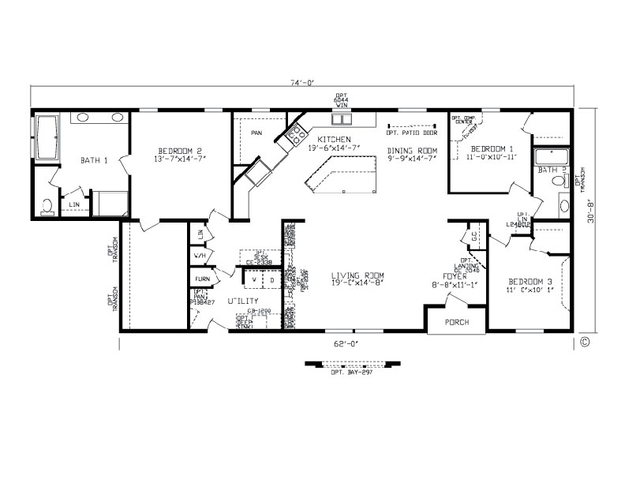 The Harbor Town 92610K Modular Home from Fairmont Homes, a Cavco Company