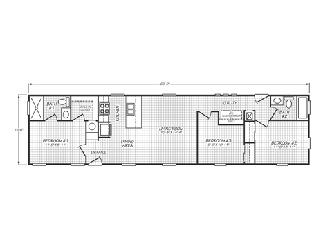 Solaris 16603A | 3 bedroom, 2 bathroom, 930 sqft home | Built by Cavco - Goodyear in Goodyear, AZ.
