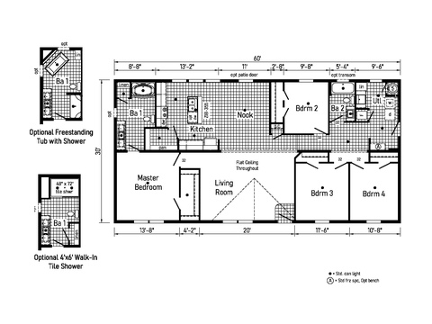Westlake Ranch 32604A | 4 bedroom, 2 bathroom, 1800 sqft home | Built by Cavco - Dorchester in Dorchester, WI.