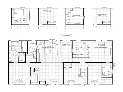 Matrix 32763X | 3 bedroom, 2 bathroom, 2432 sqft home. Built by Cavco - Fort Worth in Fort Worth, TX