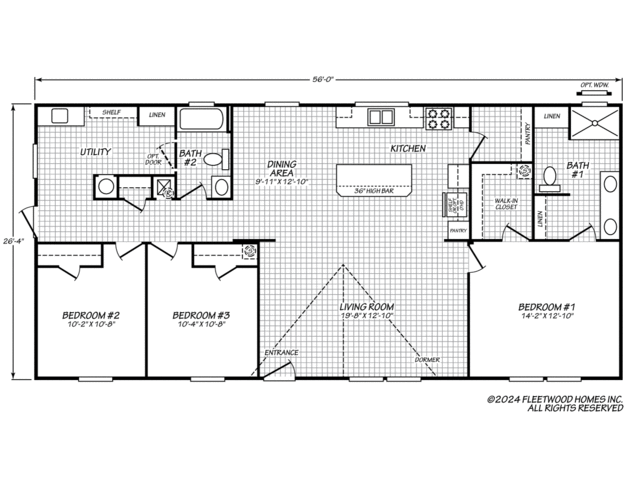 The Summit 28563B Manufactured Home from Fleetwood Homes, a Cavco Company