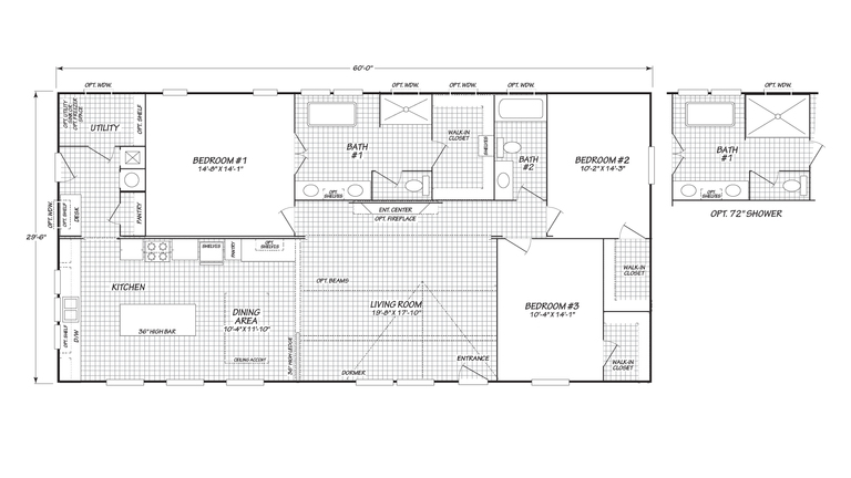 Clover 30603F | 3 bedroom, 2 bathroom, 1770 sqft home. Built by Cavco - Nampa in Nampa, ID.