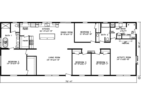 The Remington XL 32764A | 4 bedroom, 2 bathroom, 2305 sqft home | Built by Cavco - Montevideo in Montevideo, MN.