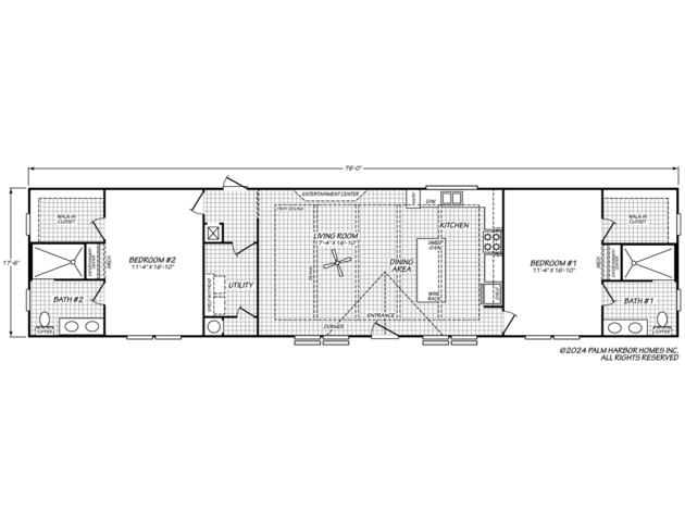 Santa Fe II 18762A Manufactured Home from Palm Harbor Homes, a Cavco ...