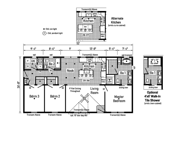 Sapphire 28523A | 3 bedroom, 2 bathroom, 1387 sqft home | Built by Cavco - Dorchester in Dorchester, WI.