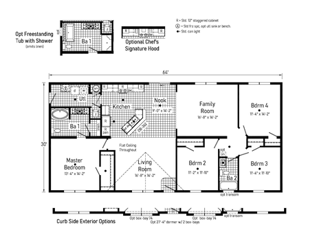 Camellia | 4 bedroom, 2 bathroom, 1920 sqft home | Built by Cavco - Goshen in Goshen, IN.