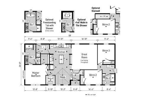 Eastland Concepts 28583A | 3 bedroom, 2 bathroom, 1530 sqft home. Built by Cavco - Shippenville in Shippenville, PA.