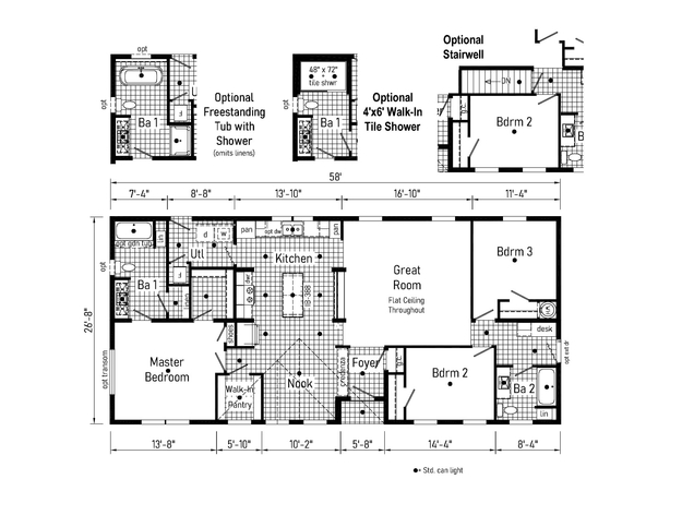 Eastland Concepts 28583A | 3 bedroom, 2 bathroom, 1530 sqft home. Built by Cavco - Shippenville in Shippenville, PA.