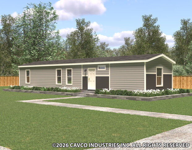 Aster | 2 bedroom, 2 bathroom, 920 sqft home. Built by Cavco - Waco in Waco, TX. National Community house.