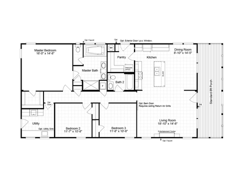 Great Escape 30643G | 3 bedroom, 2 bathroom, 1920 sqft home | Built by Cavco - Fort Worth in Fort Worth, TX.