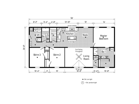 Elite 28563F | 3 bedroom, 2 bathroom, 1493 sqft home. Built by Cavco - Clarion in Shippenville, PA.