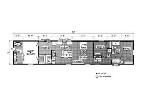 Eastland Concepts 16763I | 3 bedroom, 2 bathroom, 1140 sqft home. Built by Cavco - Shippenville in Shippenville, PA.