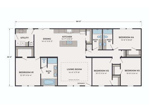Dover 32664D | 4 bedroom, 2 bathroom, 1920 sqft home. Built by Cavco - Lake Arlington in Fort Worth, TX.