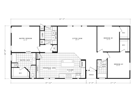 Sierra Value 28603C | 3 bedroom, 2 bathroom, 1600 sqft home. Built by Cavco - Phoenix in Phoenix, AZ.