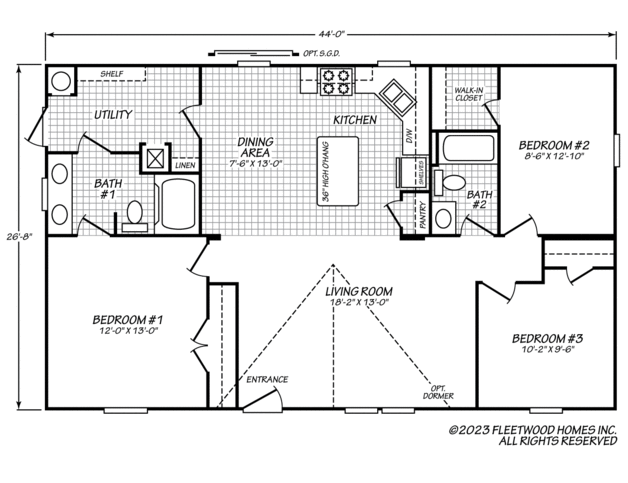 Express 28443W Manufactured Home from Fleetwood Homes, a Cavco Company