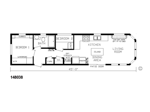 Country Manor Park Model | 2 bedroom, 1 bathroom, 510 sqft home. Built by Cavco - Nappanee in Nappanee, IN.
