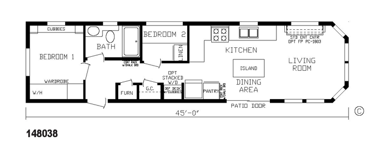 Country Manor Park Model | 2 bedroom, 1 bathroom, 510 sqft home. Built by Cavco - Nappanee in Nappanee, IN.