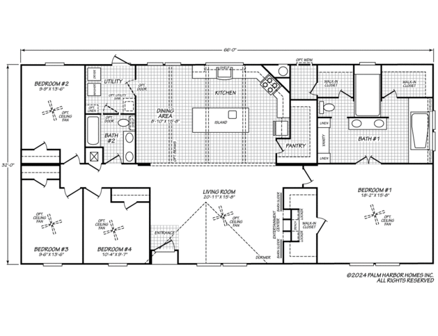 Magnum 32664M Manufactured Home from Palm Harbor Homes, a Cavco Company