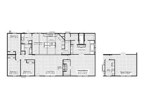 Magnum 32664M | 4 bedroom, 2 bathroom, 2112 sqft home | Built by Cavco - Fort Worth in Fort Worth, TX.