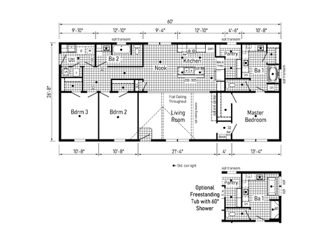 Westlake Ranch 28603E | 3 bedroom, 2 bathroom, 1600 sqft home | Built by Cavco - Dorchester in Dorchester, WI.
