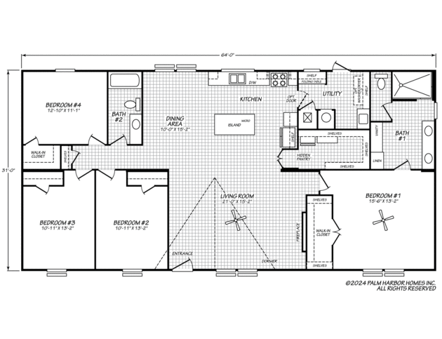 El Rancho 32644A Manufactured Home from Palm Harbor Homes, a Cavco Company