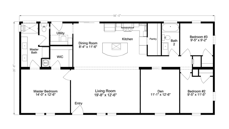 The Kash | 3 bedroom, 2 bathroom, 1494 sqft home. Built by Palm Harbor Homes in Plant City, FL