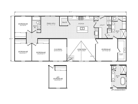 Solaris 28664A | 4 bedroom, 2 bathroom, 1804 sqft home | Built by Cavco - Goodyear in Goodyear, AZ.