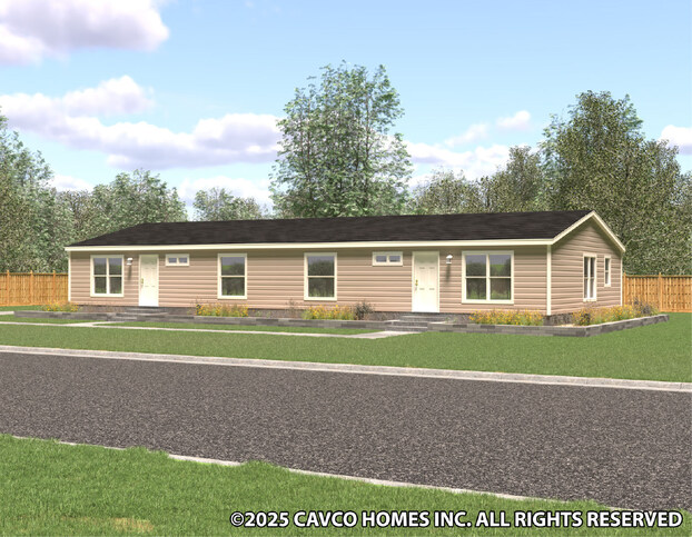 Duplex 32684A | 2 bedroom, 2 bathroom on each side (4 bedroom, 4 bathroom, 2124 sqft total) built by Cavco - Phoenix in Phoenix, AZ.
