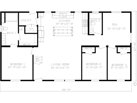 The Weston Modular 28523AM | 3 bedroom, 2 bathroom, 1430 sqft home | Built by Cavco - Montevideo in Montevideo, MN.