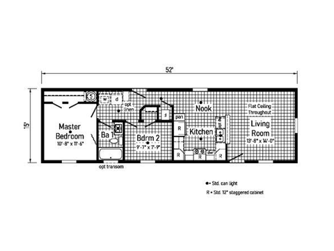 Landmark Single 16522A | 2 bedroom, 1 bathroom, 780 sqft home | Built by Cavco - Goshen in Goshen, IN.