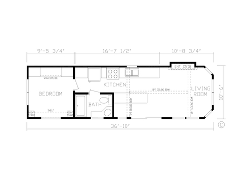 Country Manor 100185 Park Model | 1 bedroom, 1 bathroom, 399 sqft home. Built by Cavco - Nappanee in Nappanee, IN.