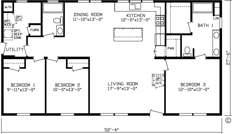 The Mille Lacs 28523G | 3 bedroom, 2 bathroom, 1439 sqft home | Built by Cavco - Montevideo in Montevideo, MN.
