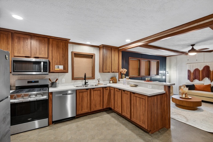 Triton 16682B | 2 bedroom, 2 bathroom, 1020 sqft home. Built by Cavco - Clarion in Shippenville, PA.