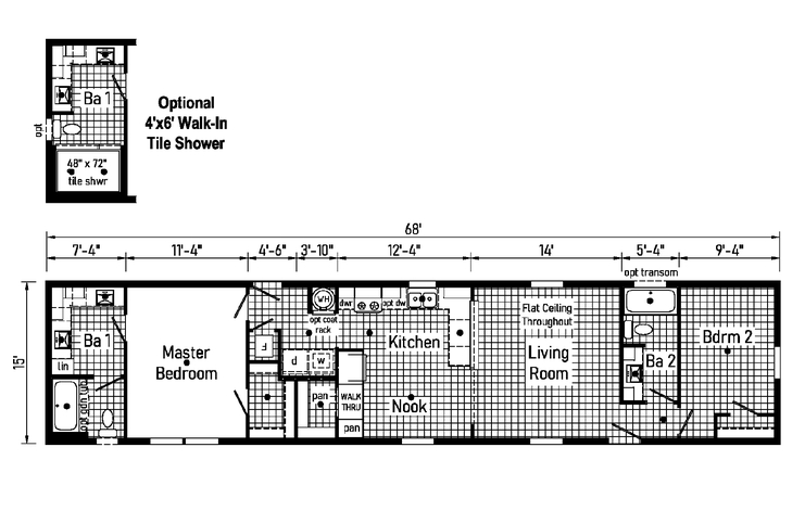 Triton 16682B | 2 bedroom, 2 bathroom, 1020 sqft home. Built by Cavco - Clarion in Shippenville, PA.