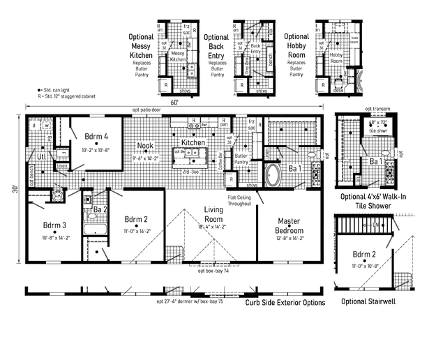 4 Bed Modular Home (Ranch) for Sale - Essence 21 32604B