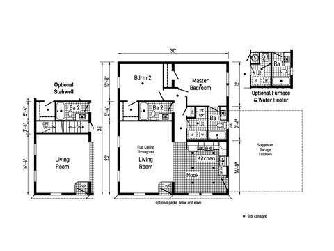 Beacon Ranch 32362AM | 2 bedroom, 2 bathroom, 1080 sqft home. Built by Cavco - Shippenville in Shippenville, PA.