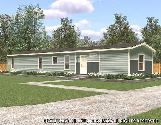 Daisy | 3 bedroom, 2 bathroom, 1104 sqft home. Built by Cavco - Waco in Waco, TX. National Community house.