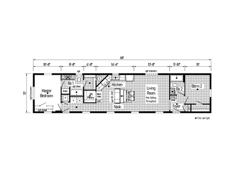 Eastland Concepts 16682C | 2 bedroom, 2 bathroom, 1020 sqft home. Built by Cavco - Shippenville in Shippenville, PA.