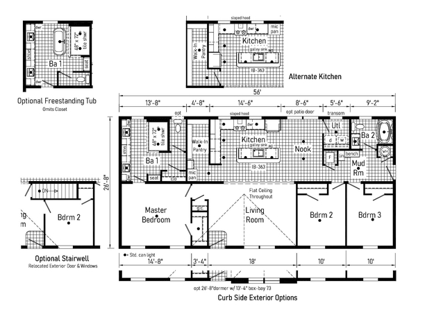 Deercreek Allure 28563A | 3 bedroom, 2 bathroom, 1493 sqft home. Built by Cavco - Shippenville in Shippenville, PA.