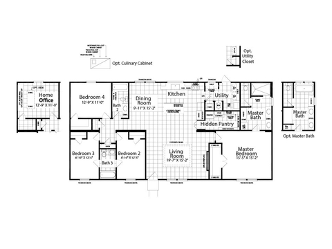 El Rancho III | 4 bedroom, 3 bathroom, 1984 sqft home | Built by Cavco - Austin in Austin, TX.