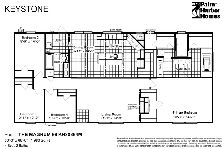 The Magnum 66 2_15_KH30664M Manufactured Home from Palm Harbor Homes ...