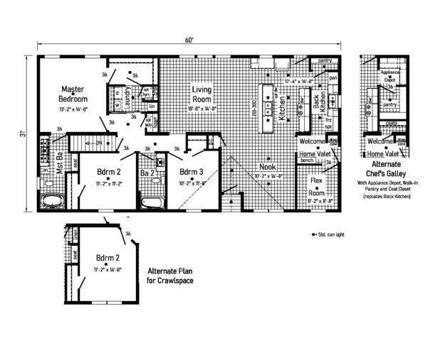 3 Bed Modular Home (Double-wide) for Sale - Limited 1.2 32603BM