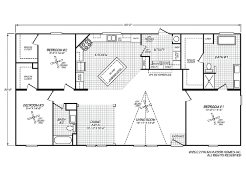 The Kennedy II | 3 bedroom, 2 bathroom, 1800 sqft home. Built by Cavco - Plant City in Plant City, FL.