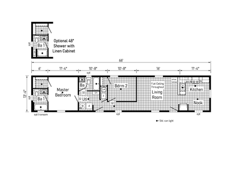 Edge 14662A | 2 bedroom, 2 bathroom, 880 sqft home | Built by Cavco - Dorchester in Dorchester, WI.