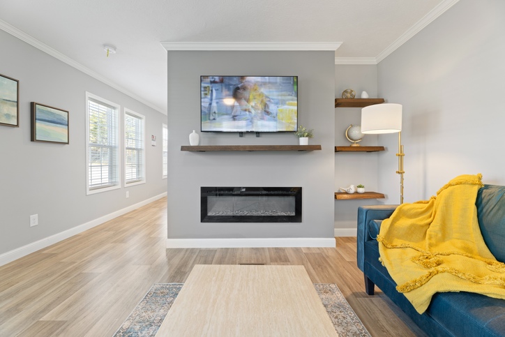 HUD Approved Duplex: Side 1 | 2 bed, 1 bath, 1050 sqft. Side 2 | 2 bed, 1 bath, 1050 sqft. Built by Fleetwood Homes Rocky Mount.