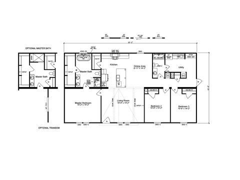 Hunt 32563A | 3 bedroom, 2 bathroom, 1661 sqft home | Built by Cavco - Moultrie in Moultrie, GA.