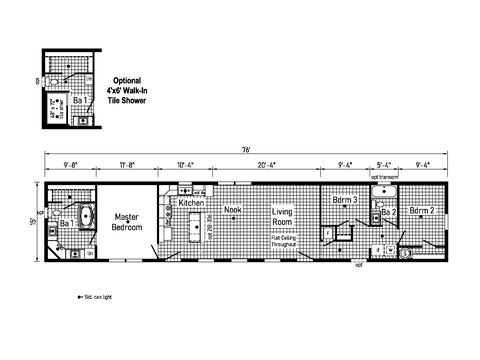 Westlake Single 16763H | 3 bedroom, 2 bathroom, 1140 sqft home | Built by Cavco - Dorchester in Dorchester, WI.