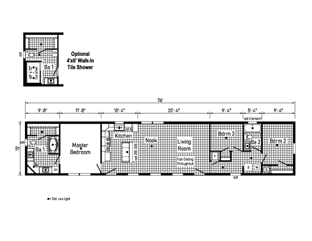 Westlake Single 16763H | 3 bedroom, 2 bathroom, 1140 sqft home | Built by Cavco - Dorchester in Dorchester, WI.