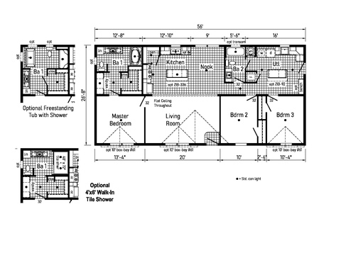 Westlake Modular 28563D | 3 bedroom, 2 bathroom, 1493 sqft home | Built by Cavco - Dorchester in Dorchester, WI.